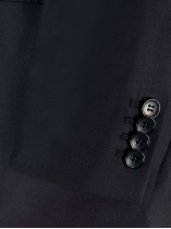 Veste de Costume Séparable Noire Grande Taille Homme