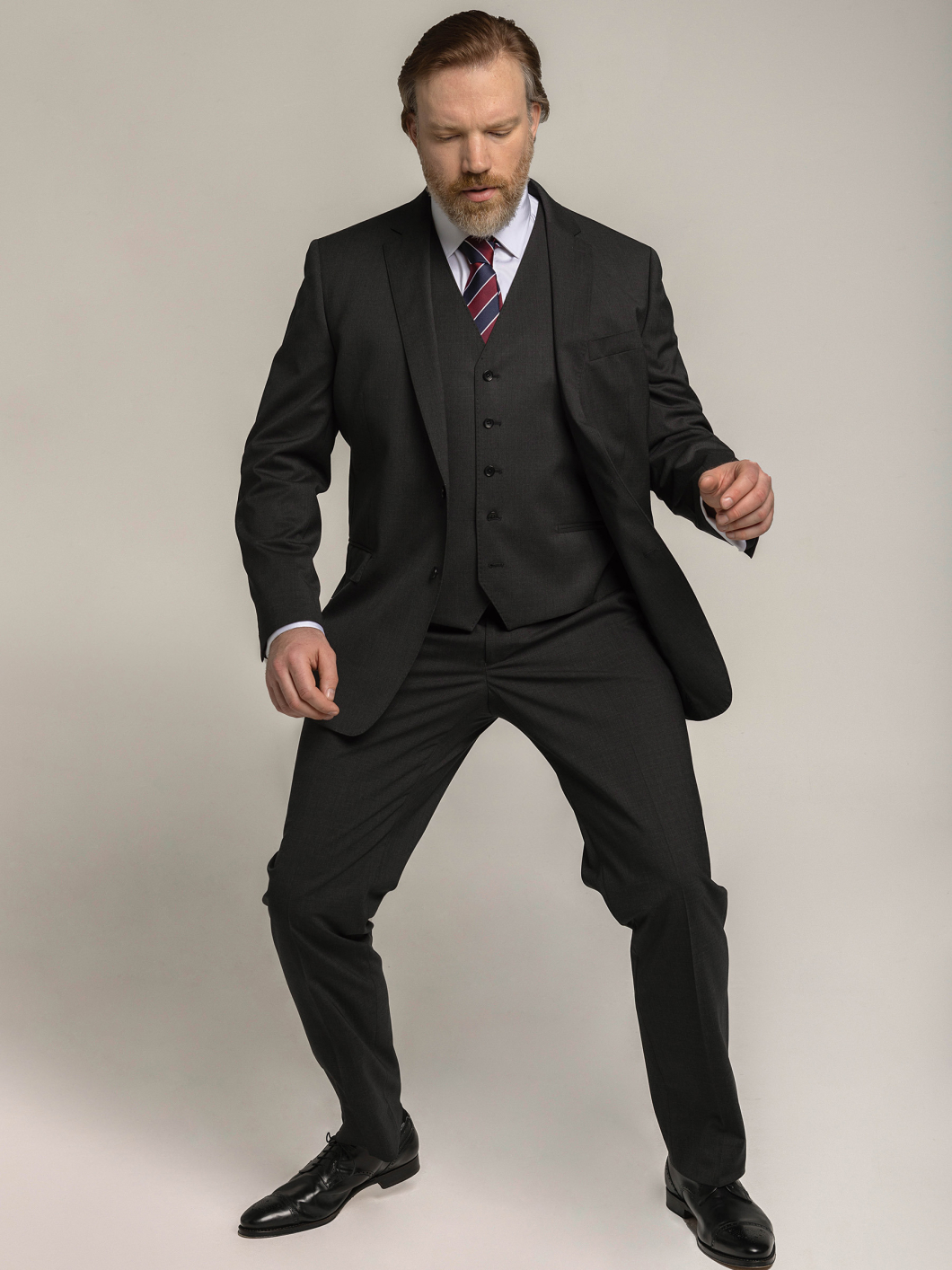 Costume 3 Pièces Grande Taille Anthracite