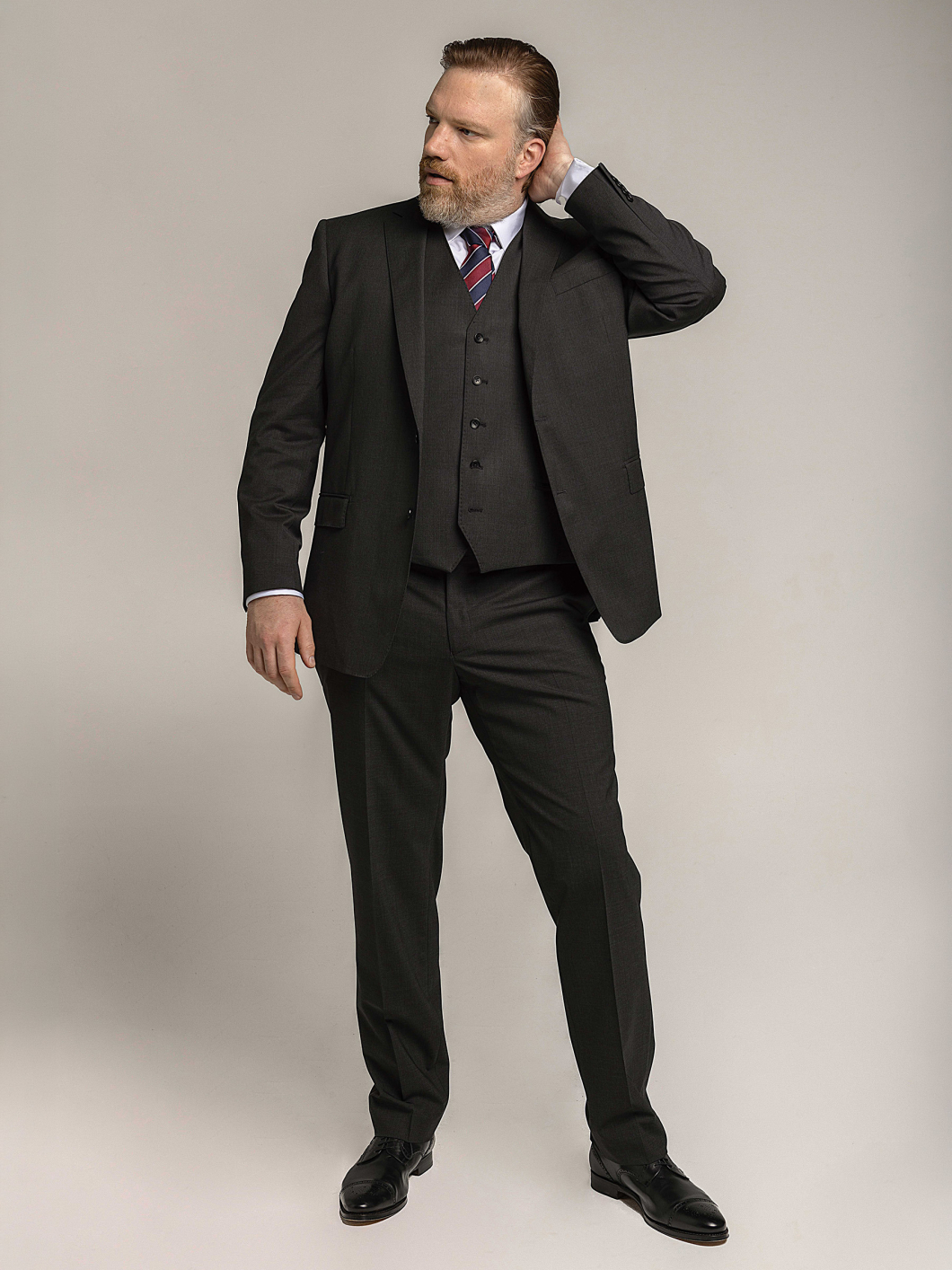 Costume 3 Pièces Grande Taille Anthracite