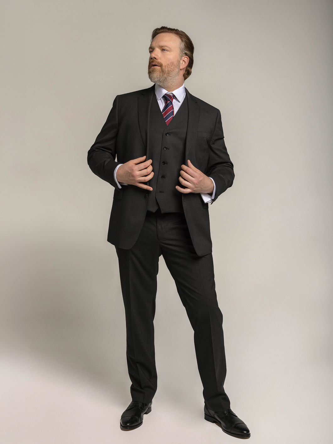 Costume 3 Pièces Grande Taille Anthracite