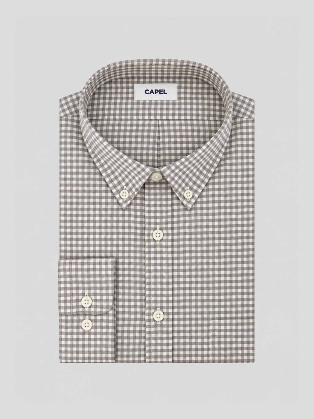Chemise Flanelle à Carreaux Ralph Grande Taille Grise et Blanche