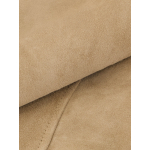 Blouson en Cuir Velours Grande Taille Beige