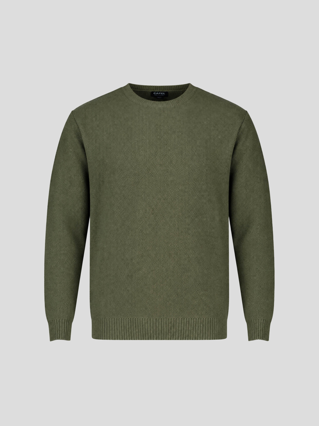 Pull Lambswool Col Rond Luca Grande Taille Vert
