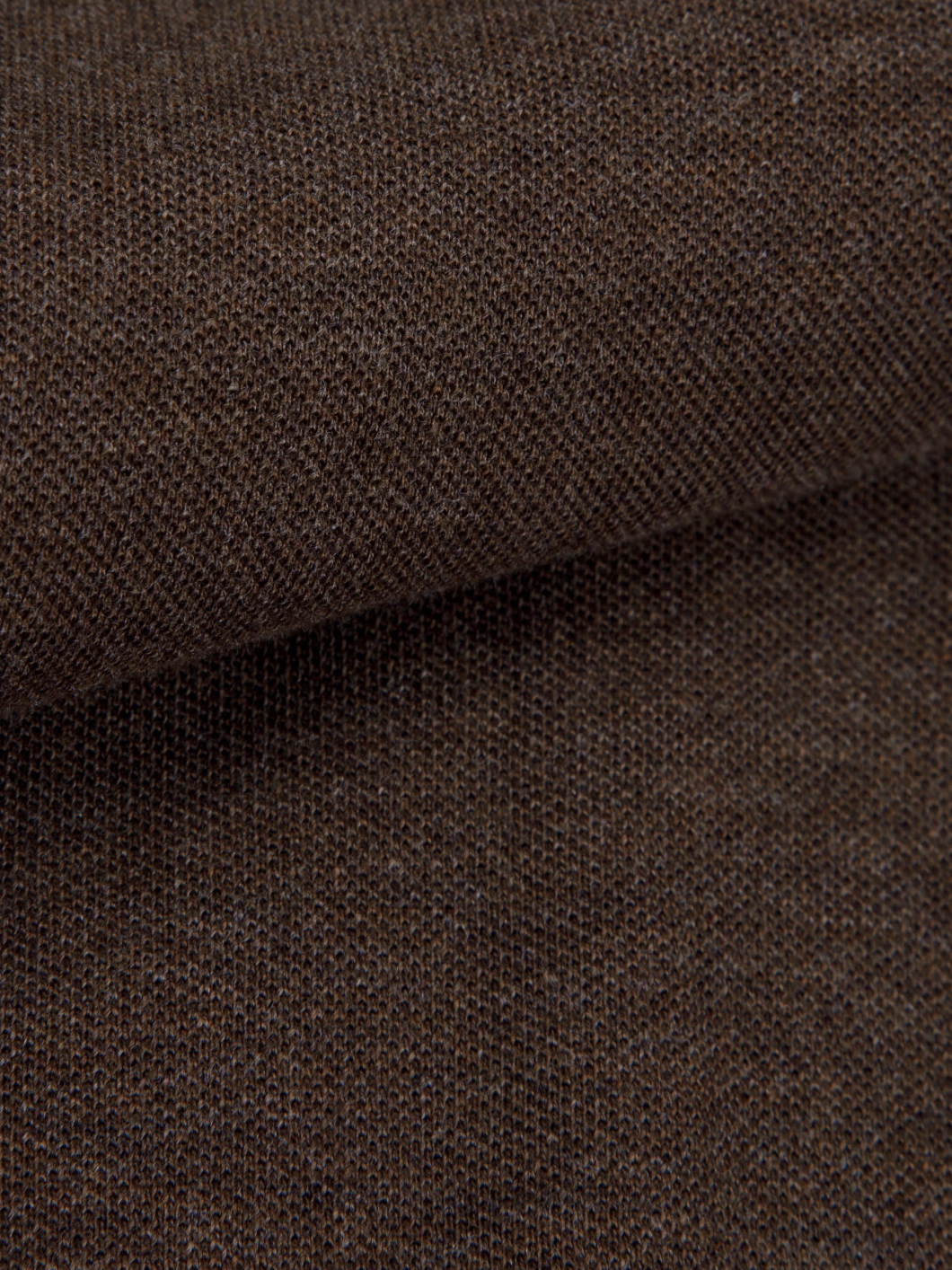 Chemise Maille Piquée Grande Taille Marron
