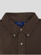 Chemise Maille Piquée Grande Taille Marron