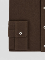 Chemise Maille Piquée Grande Taille Marron