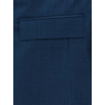 Costume 3 pièces Faux Uni Grande Taille Bleu Indigo