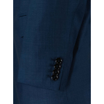 Costume 3 pièces Faux Uni Grande Taille Bleu Indigo