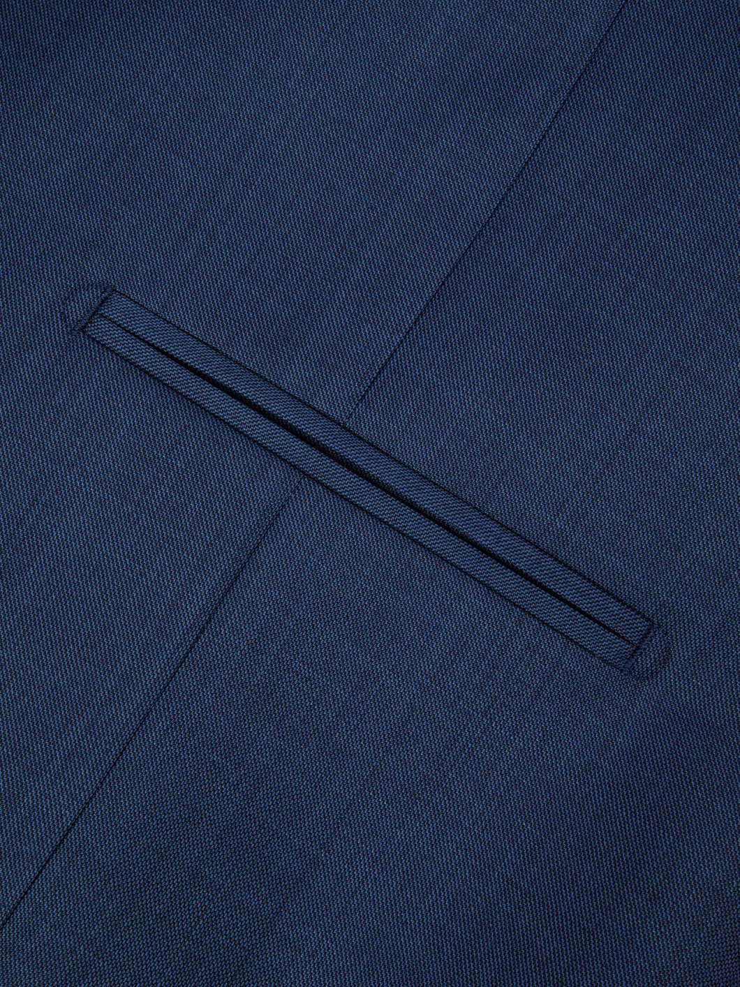 Costume 3 pièces Faux Uni Grande Taille Bleu Indigo
