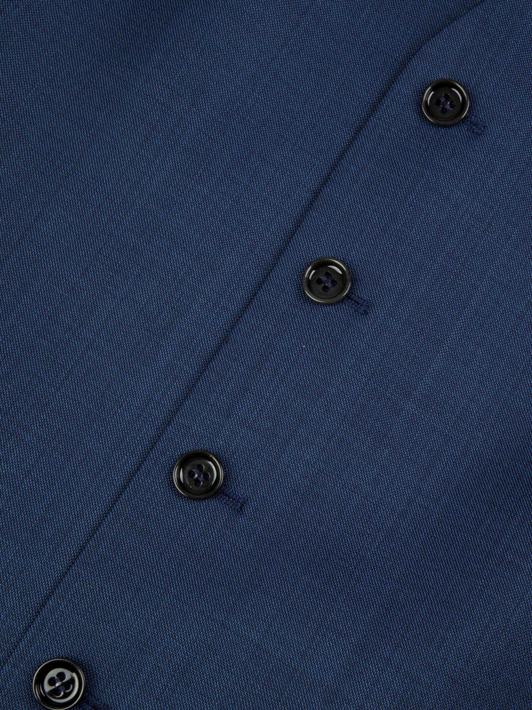 Costume 3 pièces Faux Uni Grande Taille Bleu Indigo