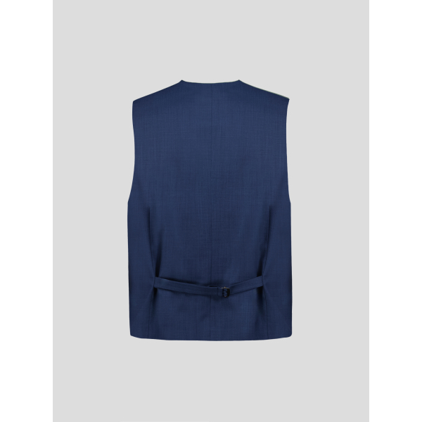 Costume 3 pièces Faux Uni Grande Taille Bleu Indigo