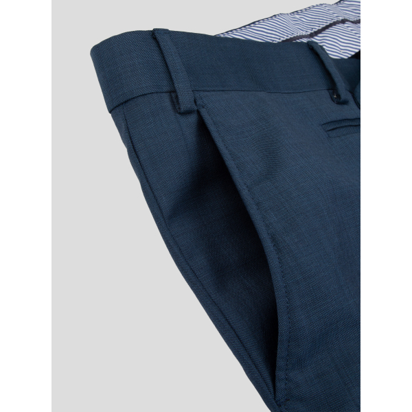 Costume 3 pièces Faux Uni Grande Taille Bleu Indigo