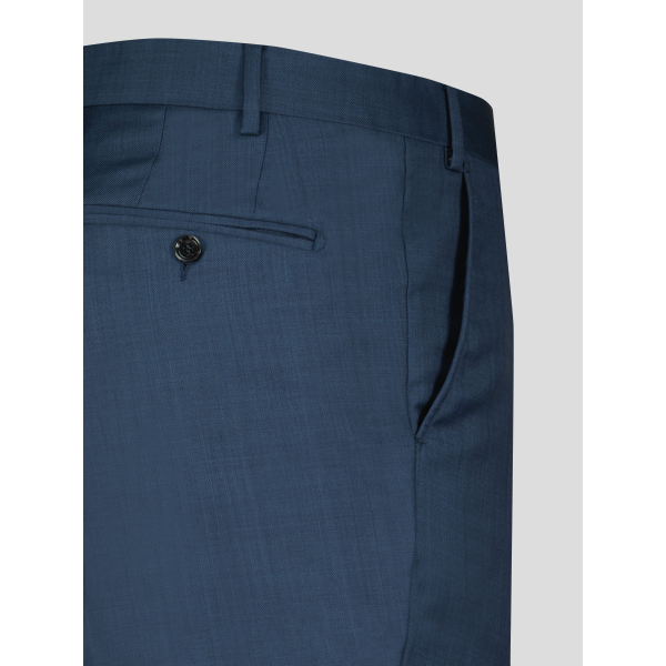 Costume 3 pièces Faux Uni Grande Taille Bleu Indigo