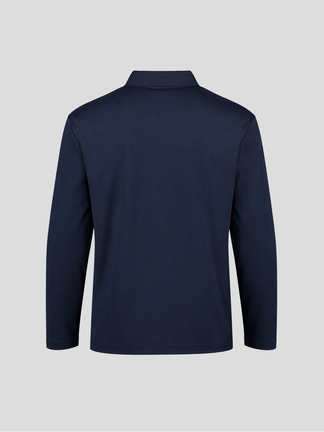 Polo Manches Longues Mercerisé Grande Taille Marine