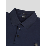 Polo Manches Longues Mercerisé Grande Taille Marine