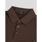 Polo Manches Longues Mercerisé Grande Taille Marron