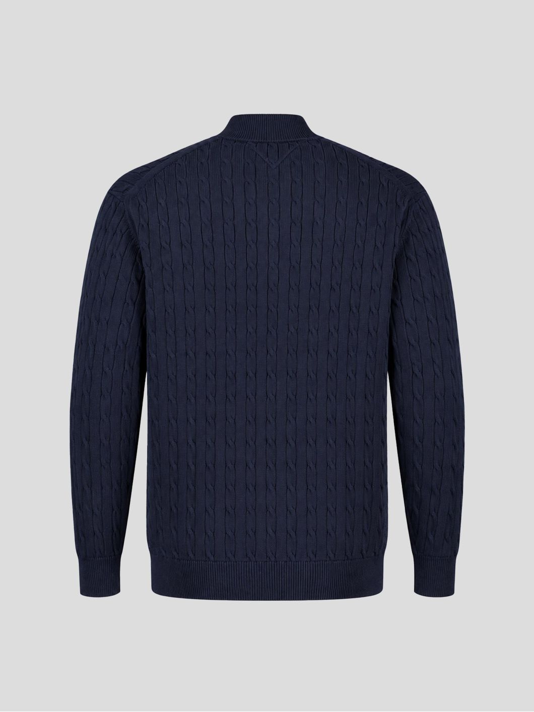 Pull Col Camionneur Torsadé Grande Taille Marine