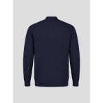 Pull Col Camionneur Torsadé Grande Taille Marine