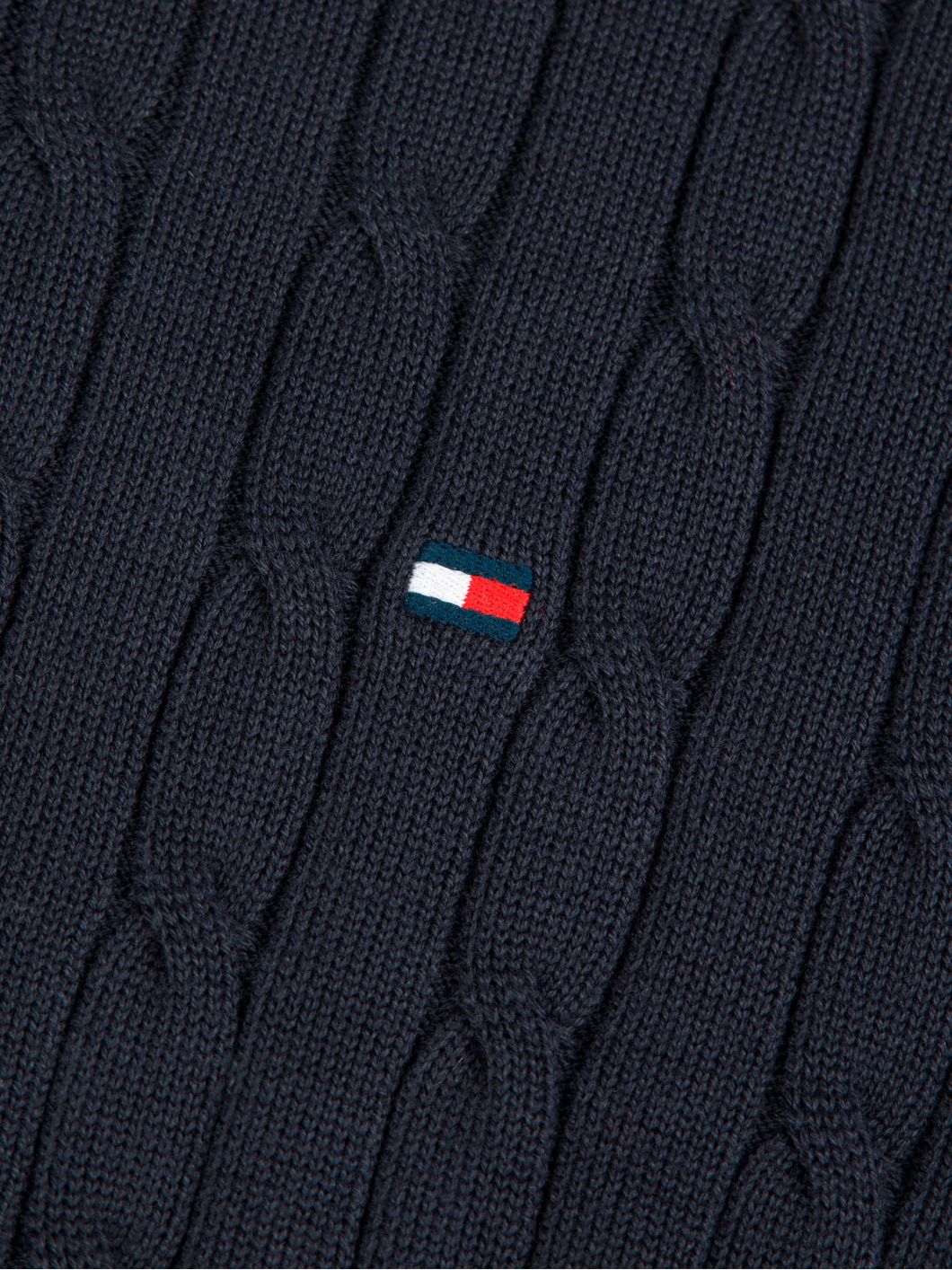 Pull Col Camionneur Torsadé Grande Taille Marine