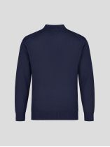 Pull Coton/Cachemire Col Polo Grande Taille Marine