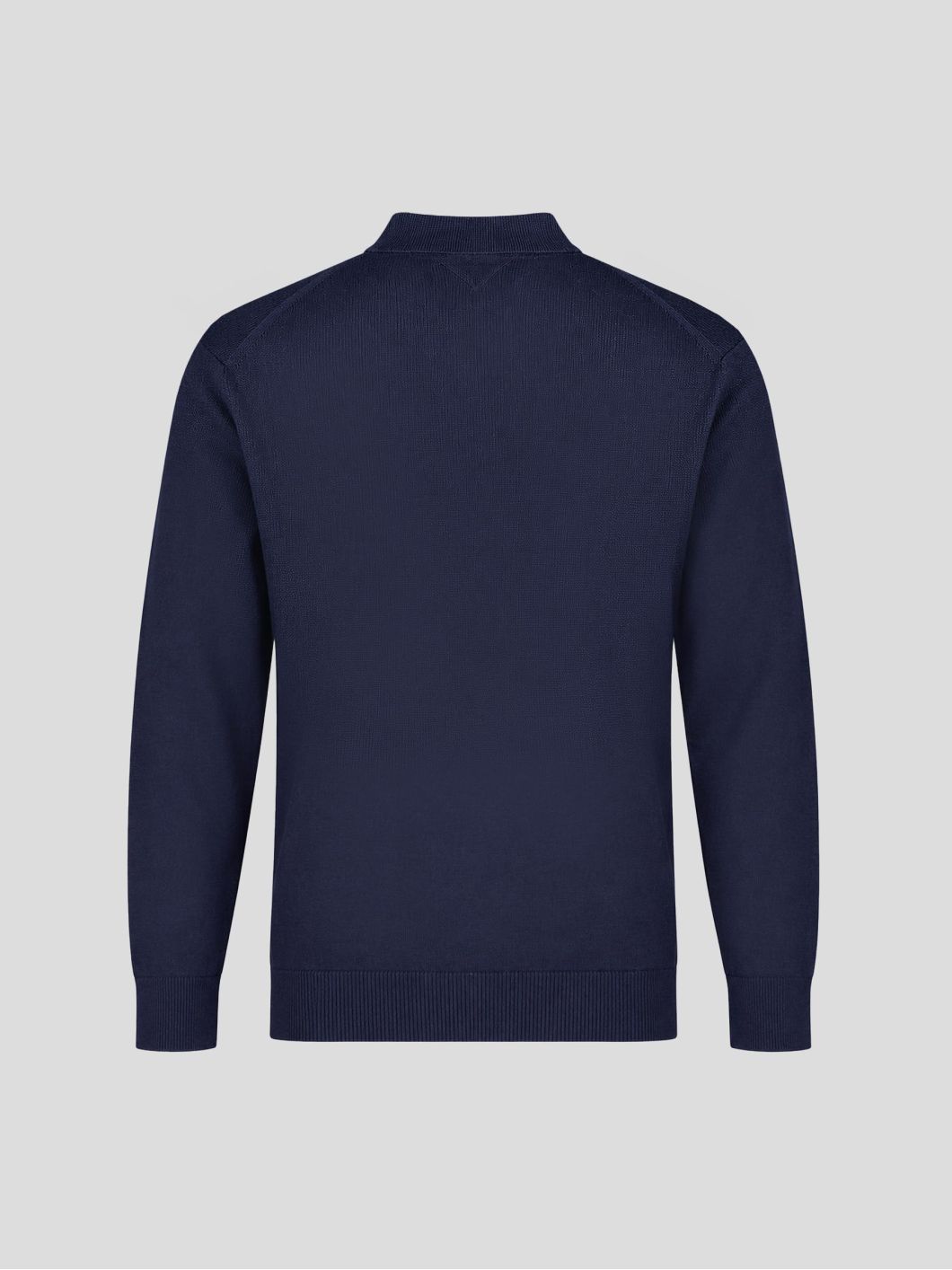 Pull Coton/Cachemire Col Polo Grande Taille Marine