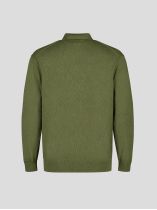 Pull Coton/Cachemire Col Polo Grande Taille Kaki