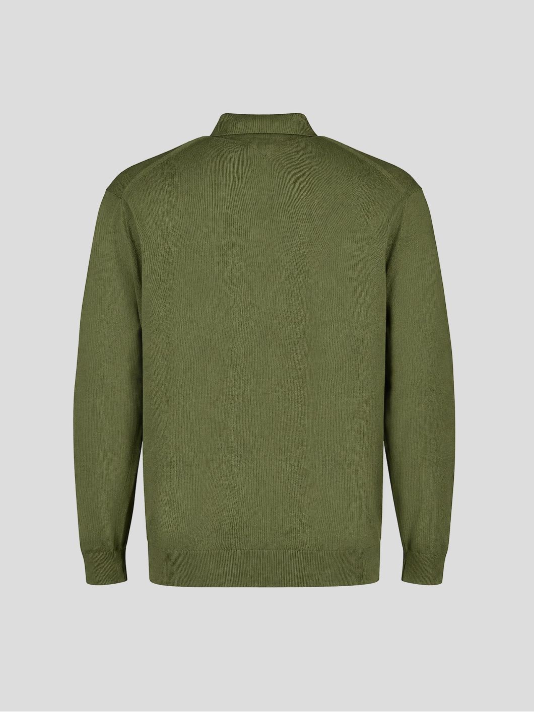 Pull Coton/Cachemire Col Polo Grande Taille Kaki
