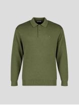 Pull Coton/Cachemire Col Polo Grande Taille Kaki