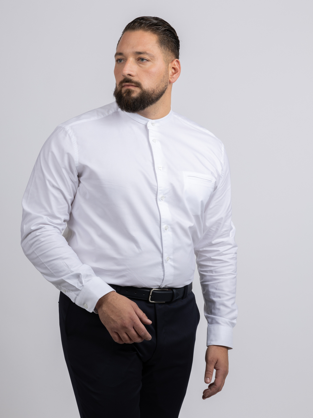 Chemise Col Mao Capel Paris Grande Taille