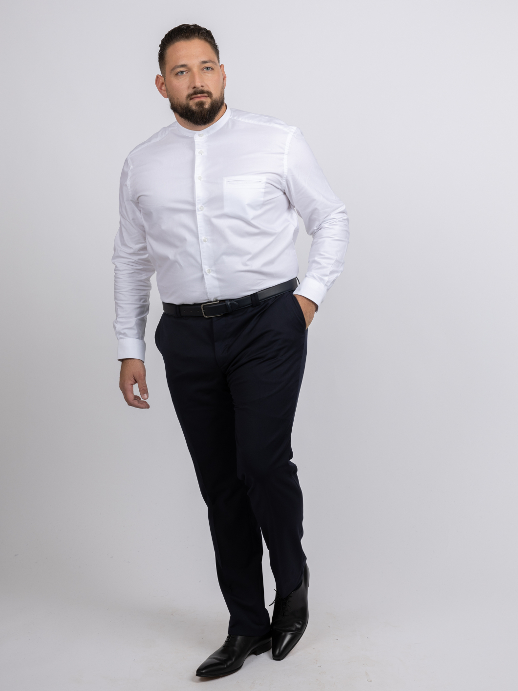 Chemise Col Mao Capel Paris Grande Taille