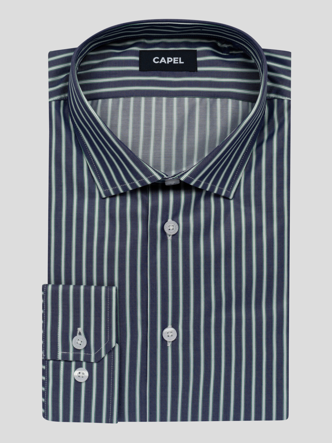 Chemise Max Marine Rayee Capel Grande Taille  homme grande taille - Capelstore