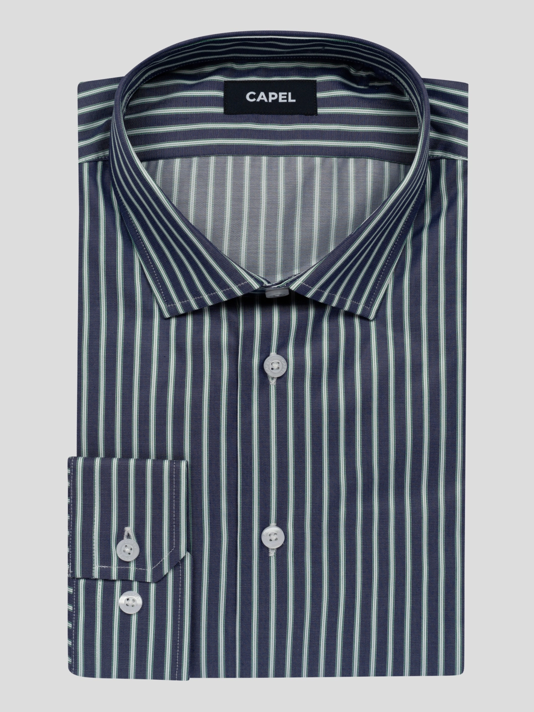 Chemise Max Marine Rayee Capel Grande Taille  homme grande taille - Capelstore