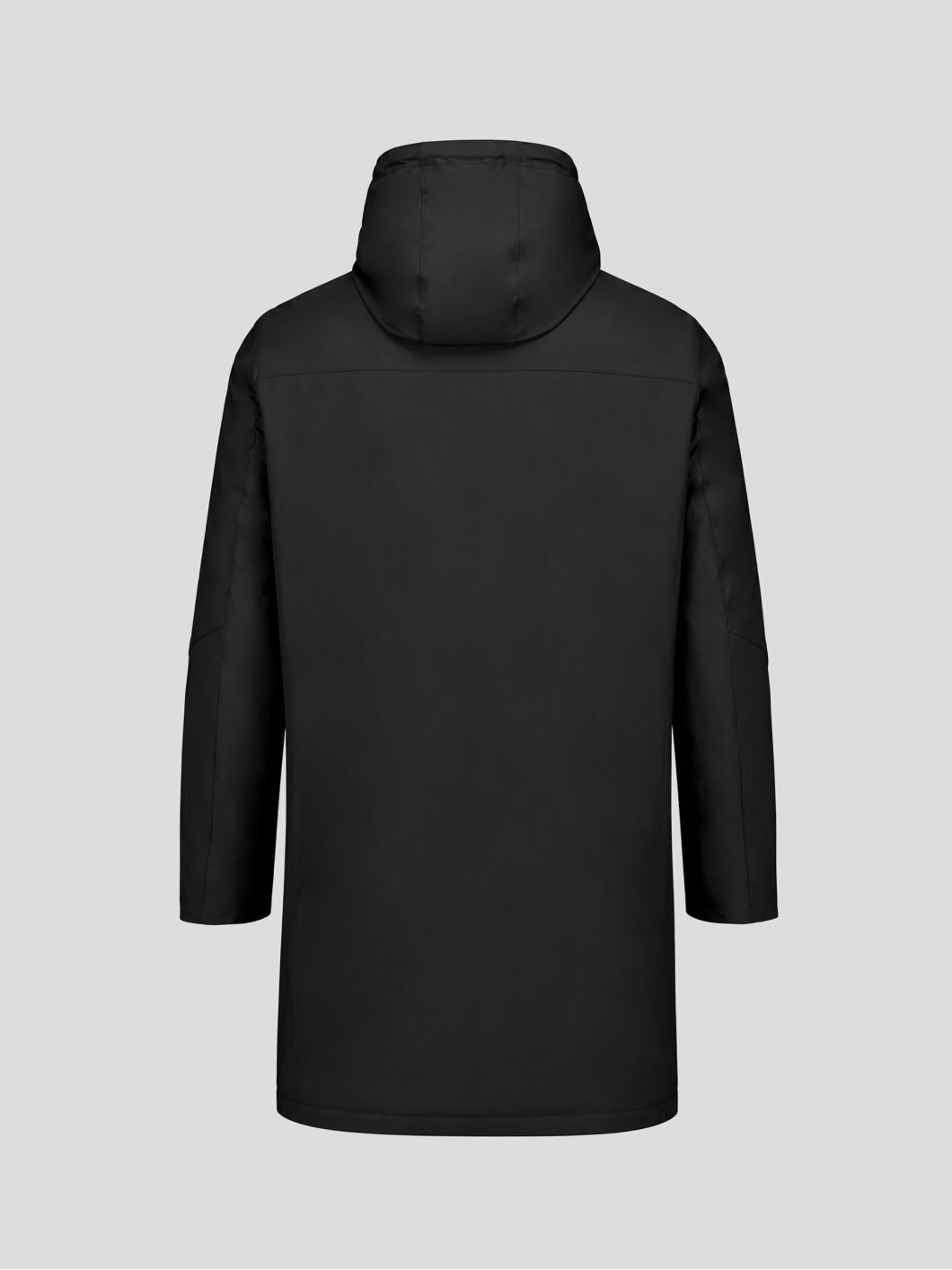 Parka avec Capuche Amovible Grande Taille Noire