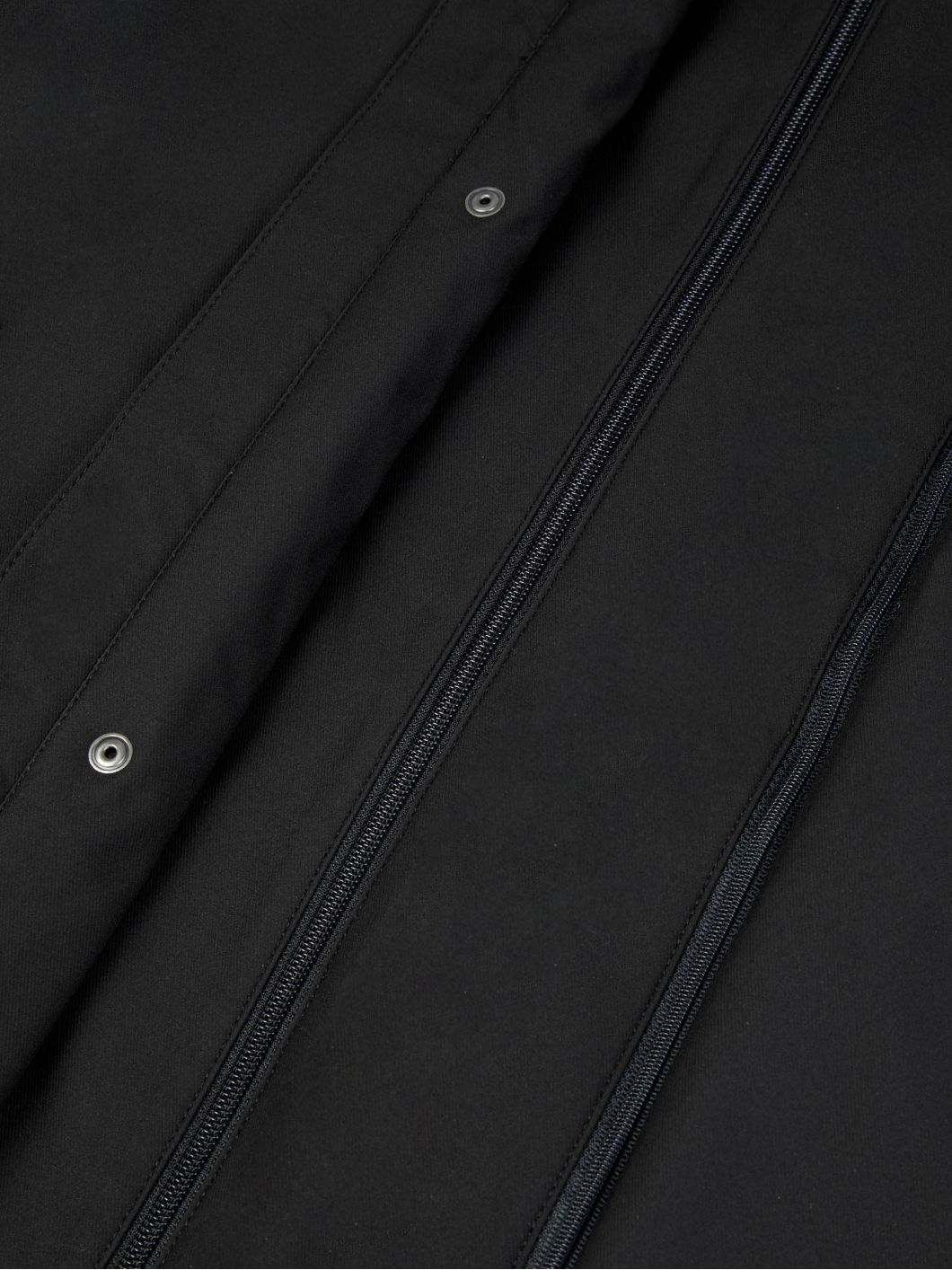 Parka avec Capuche Amovible Grande Taille Noire