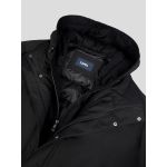 Parka avec Capuche Amovible Noire pour Homme Grand