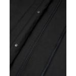 Parka avec Capuche Amovible Noire pour Homme Grand
