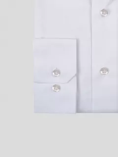Chemise en coton dobby blanche homme grande taille | Capel