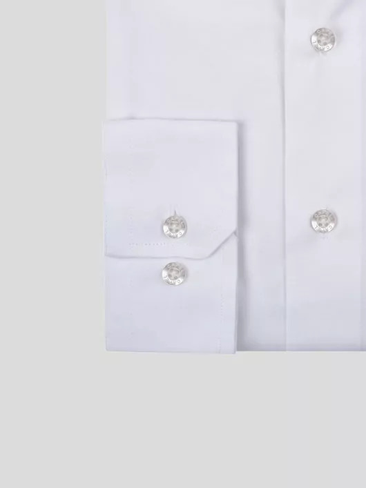 Chemise en coton dobby blanche homme grande taille | Capel