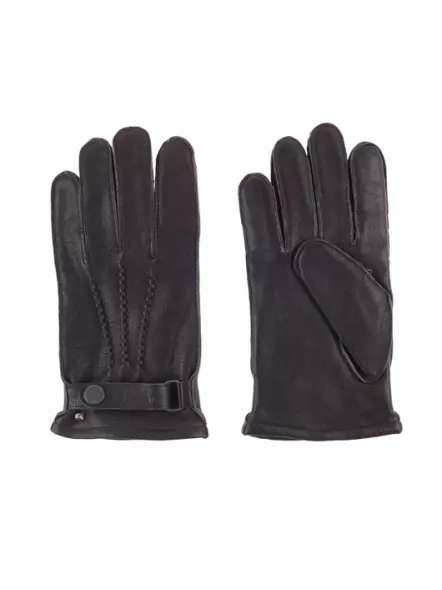 Gants en cuir marron Tommy Hilfiger