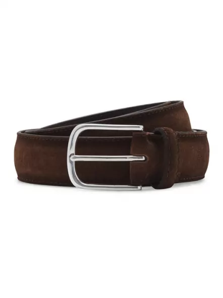 Ceinture peau marron en cuir vieilli Capel Paris