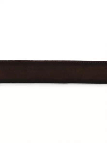 Ceinture peau marron en cuir vieilli Capel Paris