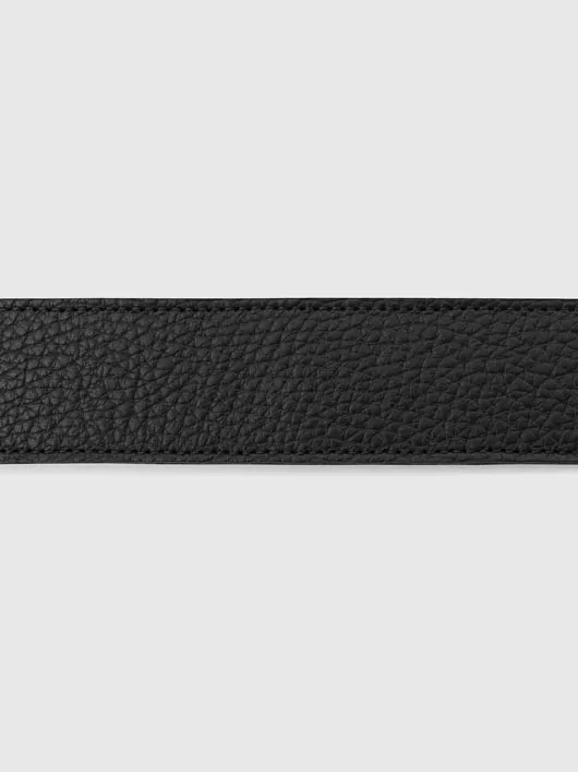 Ceinture Cuir Graine Noire Grandes Tailles