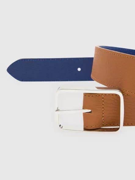 Ceinture Cuir Graine Reversible