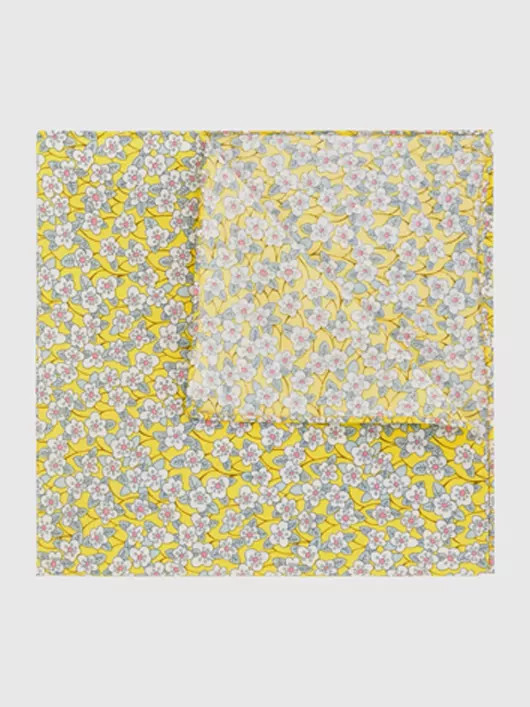 Pochette Tissu liberty jaune Capel Paris