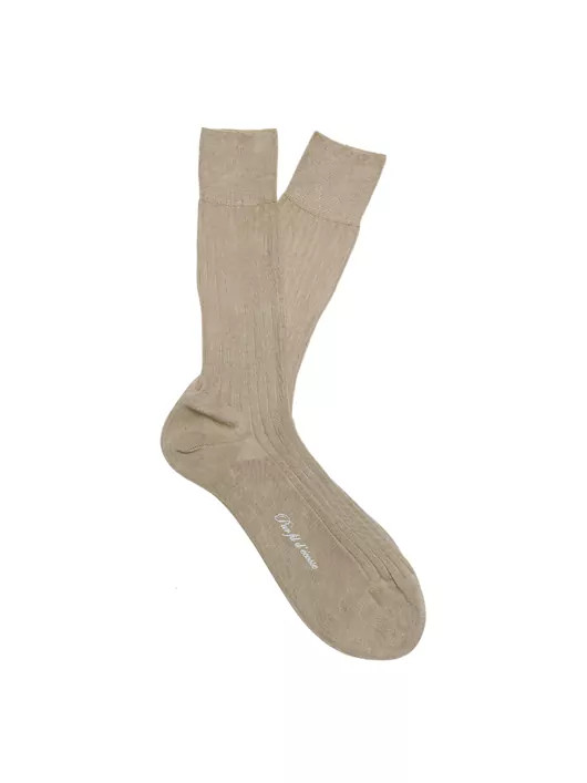 Chaussettes 100% Coton Beige Homme Grande Taille - Capelstore