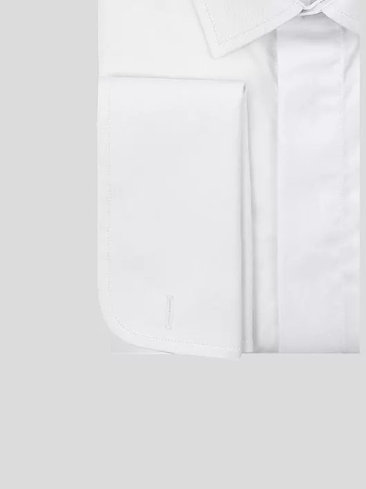 Chemise Poignets Mousquetaires 100% coton blanche homme grande taille | Capel