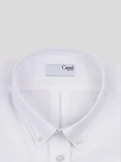 Chemise en Oxford de coton blanche homme grande taille | Capel