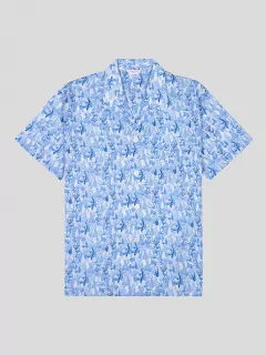 Pyjama Court Corail de mer Derek Rose Grande Taille | Capel