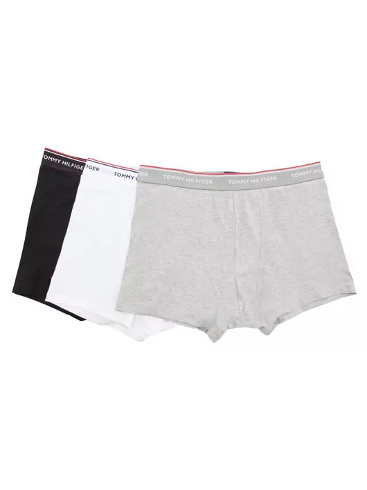 Pack 3 Boxers Tommy Hilfiger Noir/Gris/Bc Homme Grande Taille - Capelstore