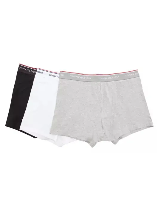Pack 3 Boxers Tommy Hilfiger Noir/Gris/Bc Homme Grande Taille - Capelstore